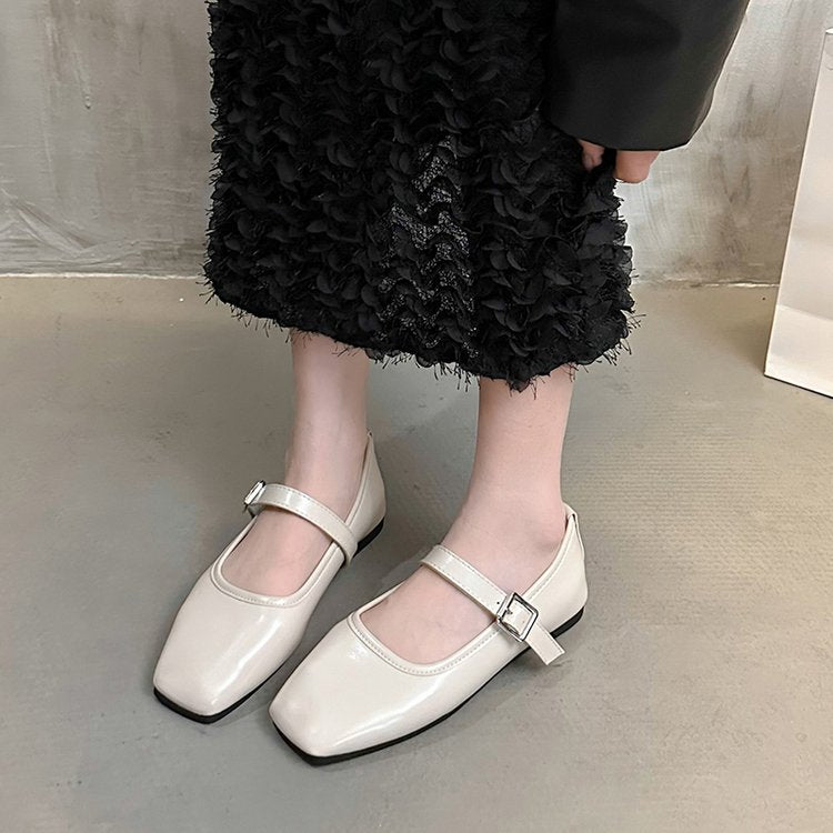 Damen Ballerinas mit verstellbarem Schnallenriemen und elegantem Design R&B