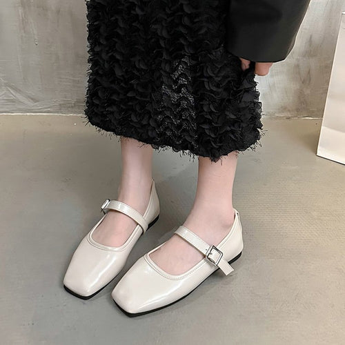 Damen Ballerinas mit verstellbarem Schnallenriemen und elegantem Design R&B