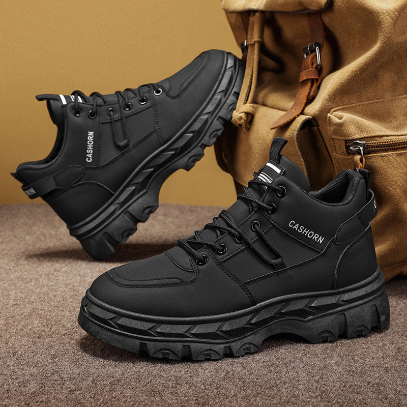 Herren Hohe Winterstiefel mit rutschfester Sohle von