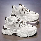 Damen Chunky Sneakers mit rutschfester Sohle und atmungsaktiver Mesh-Oberfläche