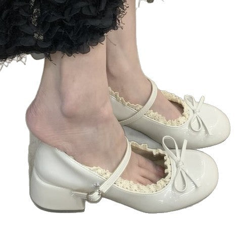 Damen Ballerinas mit dekorativer Schleifenverzierung und elegantem Fersenriemen R&B