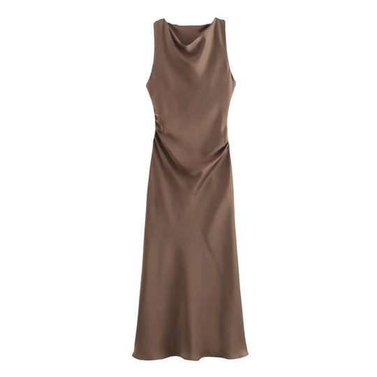 Damen elegantes Sommerkleid mit fließendem Schnitt und charmanten Rüschendetails R&B