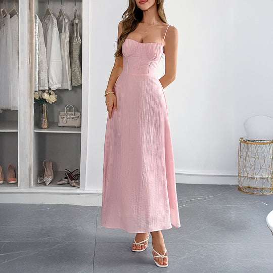 Damen Sommerliches Maxikleid mit verstellbaren Trägern und taillierter Passform R&B