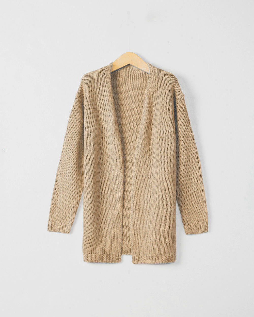 Damen Offene Strickjacke mit lässigem Schnitt und Taschen