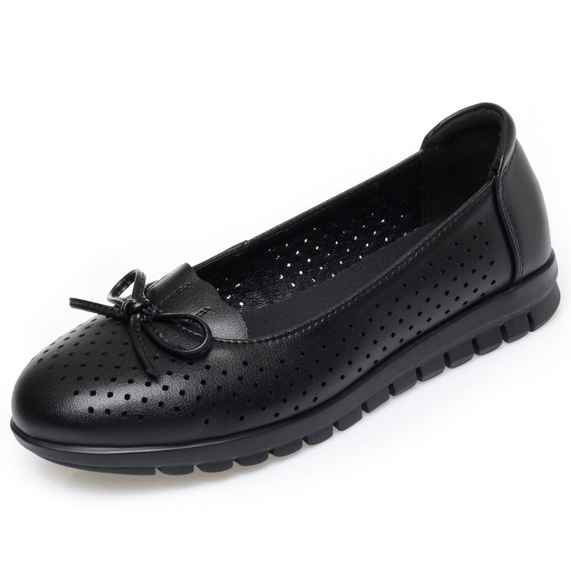 Damen Atmungsaktive Mokassins mit dekorativem Lochdesign und bequemer Sohle R&B