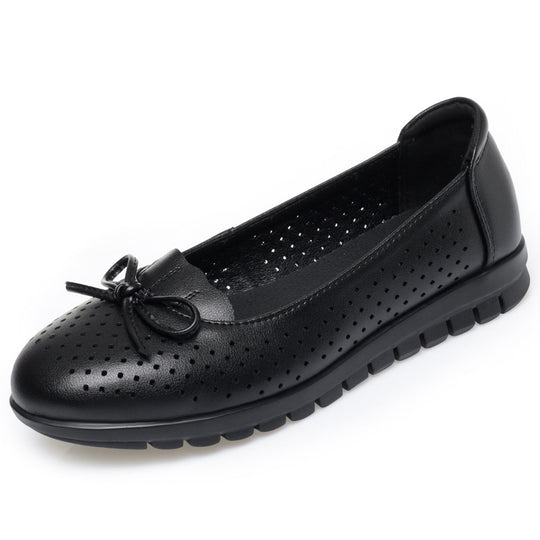 Damen Atmungsaktive Mokassins mit dekorativem Lochdesign und bequemer Sohle R&B