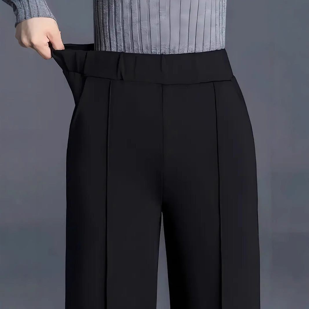 Damen Weite Hochbund-Hose mit eleganten Bügelfalten R&B