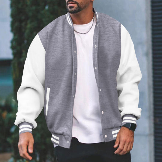 Herren Sportliche Collegejacke R&B