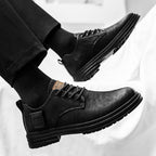 Damen Klassische Schnürschuhe aus hochwertigem Leder mit rutschfester Sohle R&B