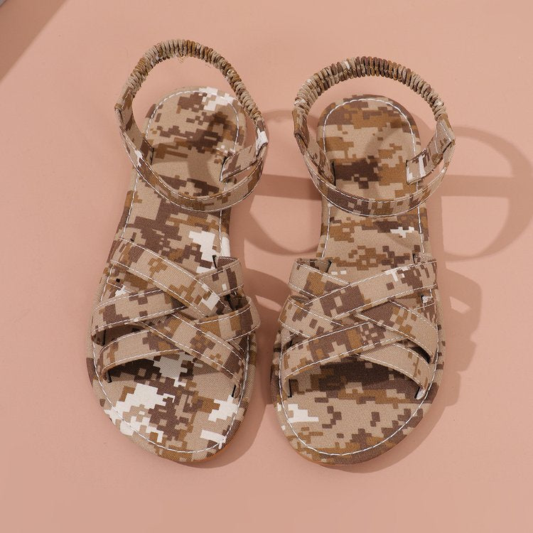 Damen elegante Fußsandalen mit Kettenverzierung R&B