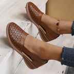 Damen Atmungsaktive Ballerinas mit modischem Lochmuster R&B