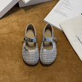 Damen Modische Ballerinas mit dekorativer Schnalle und Netzdesign