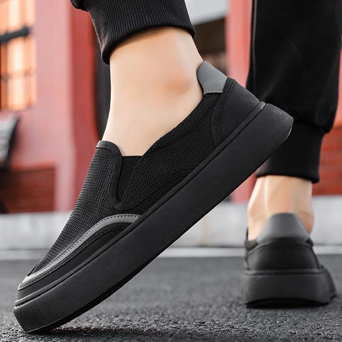 Damen Leichte Slip-On Sneakers mit atmungsaktiver Mesh-Oberfläche und rutschfester Sohle R&B