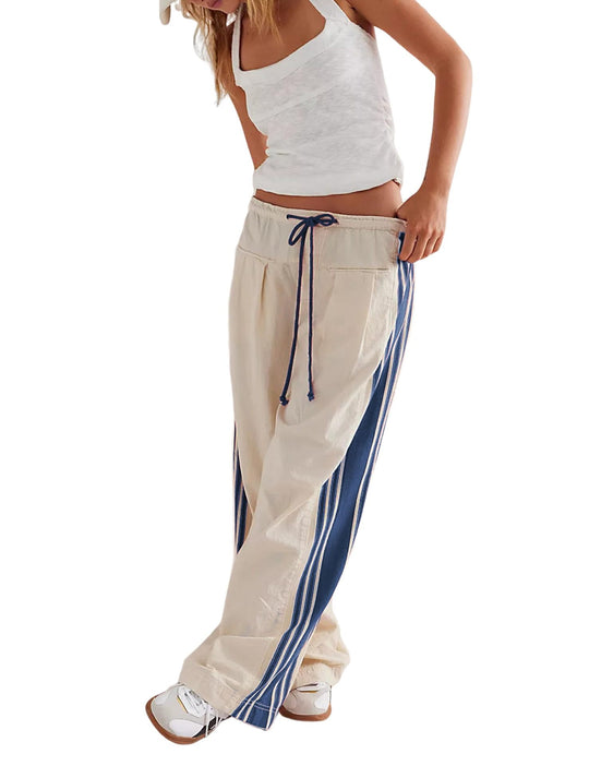Damen Lässige Sporthose mit seitlichen Streifen R&B