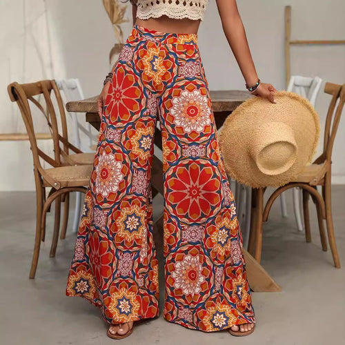 Damen weite Sommerhose mit floralen Muster R&B