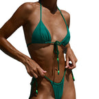 Damen Triangel-Bikini mit verstellbaren Schnüren R&B