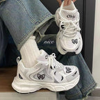 Damen sportliche Sneakers mit modischen Schleifen-Details R&B