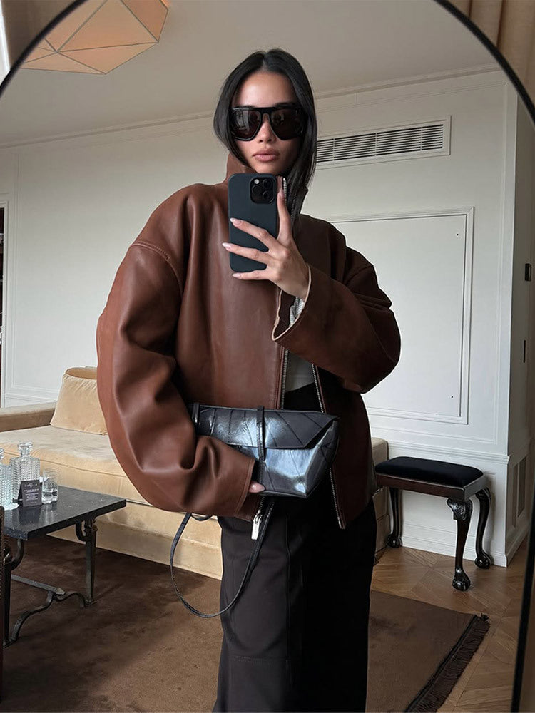 Damen Oversized jacke mit lässigem Schnitt und voluminösen Ärmeln R&B
