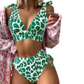 Damen Hochgeschnittener Bikini mit verstellbaren Trägern