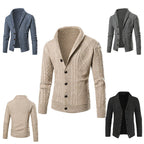 Herren Strickjacke mit modernem Zopfmuster und praktischen Taschen R&B