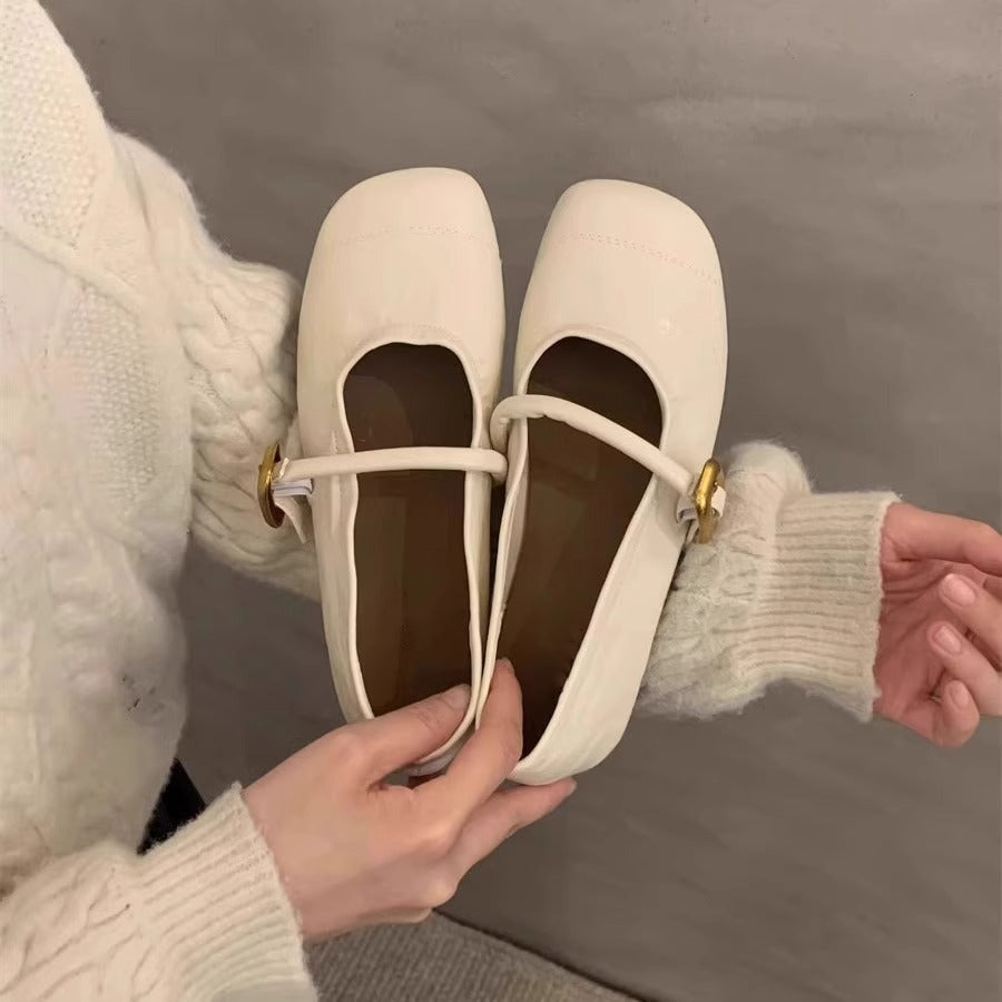Damen Ballerinas mit verspieltem Riemendesign und elegantem Schnallenakzent R&B