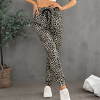 Damen Modische Sporthose im trendigen Leopardenmuster