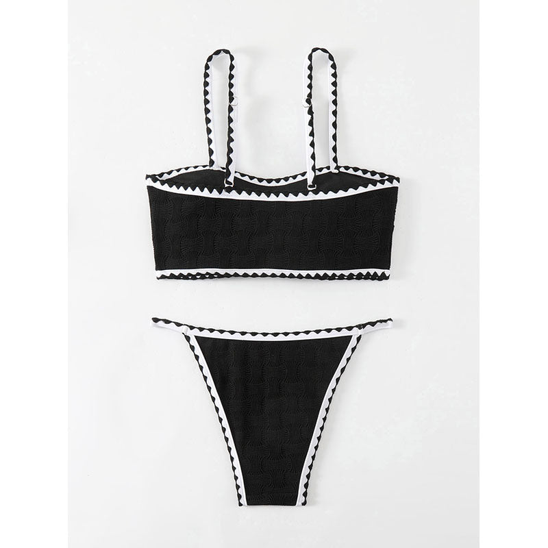 Damen Bikini-Set mit raffinierter Struktur und verstellbaren Trägern R&B
