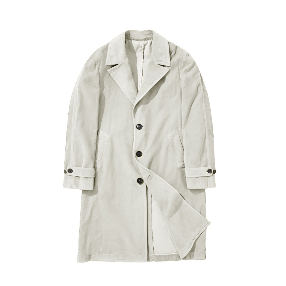 Herren eleganter Trenchcoat aus hochwertigem GewR&Be mit praktischen Taschen R&B