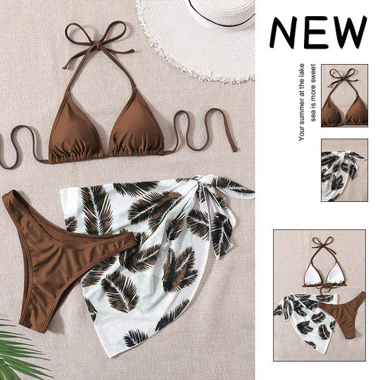 Damen Triangel-Bikini mit einem eleganten Wickelrock R&B