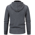Herren moderne Kapuzenjacke mit strukturierter Oberfläche und weichem Innenfutter R&B