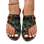 Damen Riemchen-Sandalen mit floralem Design und komfortablem Fußbett R&B
