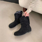 Damen Elegante Stiefel mit weichem Veloursleder und rutschfester Sohle R&B