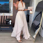 Damen Maxikleid mit schickem Schnitt und eleganter Knopfleiste R&B