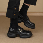 Damen Mokassins mit elegante Schnalle und komfortabler Plattformsohle