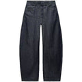 Damen Weite Denim-Hose mit hohem Bund und modischem Schnitt