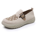 Damen Komfortable Slip-On Freizeitschuhe mit modischem Riemen R&B