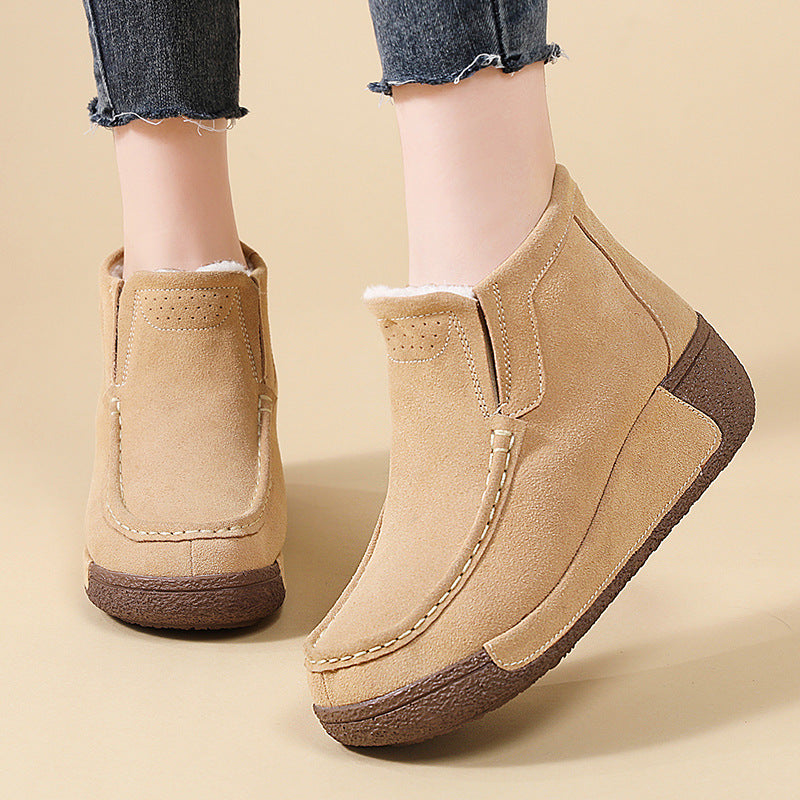 Damen Komfortable Warmgefütterte Stiefeletten mit rutschfester Sohle R&B