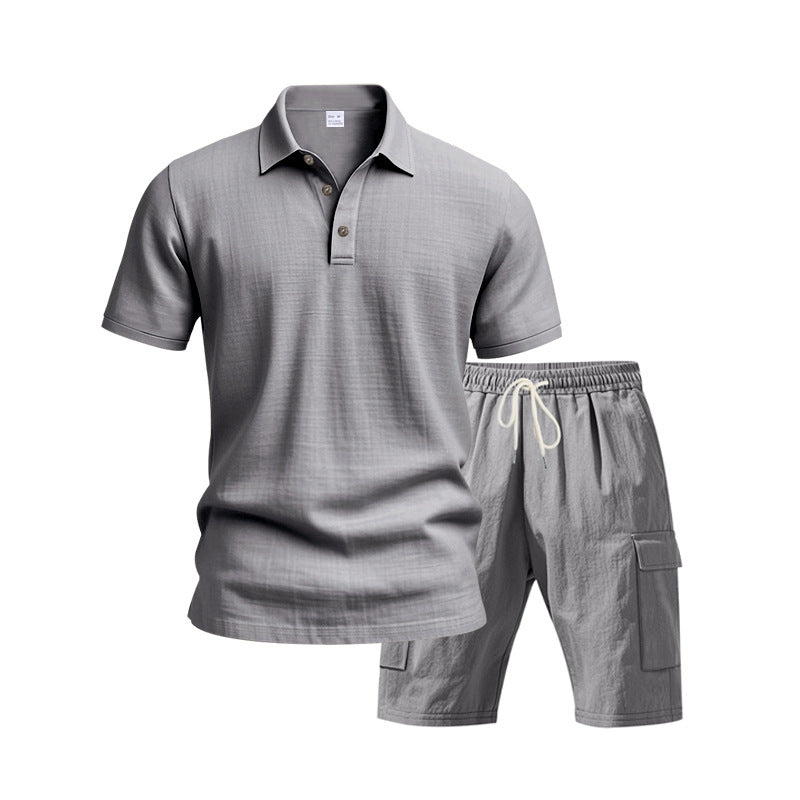 Herren Freizeit-Set mit atmungsaktivem Polo-Shirt und komfortablen Shorts R&B