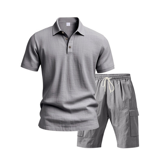 Herren Freizeit-Set mit atmungsaktivem Polo-Shirt und komfortablen Shorts R&B