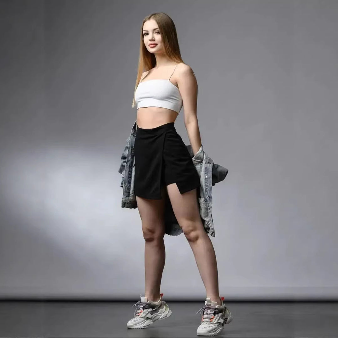 Bikerjacke Damen mit asymmetrischem Reißverschluss