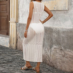 Damen luftiges Strickkleid im modischen Cut-Out Design R&B