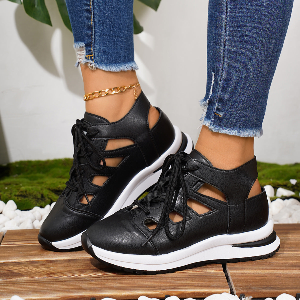 Damen Komfortable Sneaker mit atmungsaktiver Netzstruktur und elegantem Design R&B