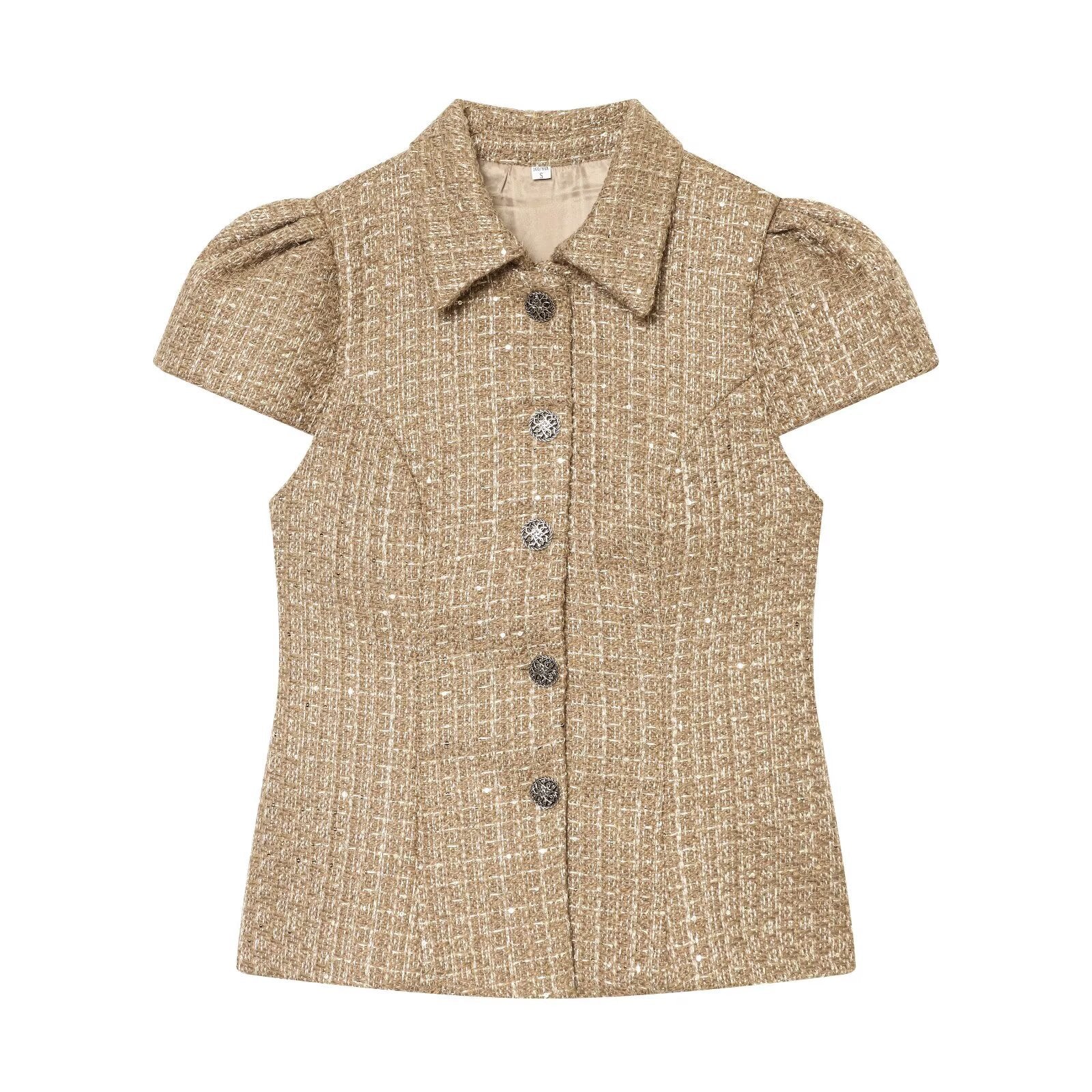Damen modische Bluse im Tweed-Stil R&B