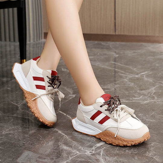 Damen Sportliche Sneakers mit rutschfester Laufsohle und atmungsaktiver Obermaterialstruktur R&B