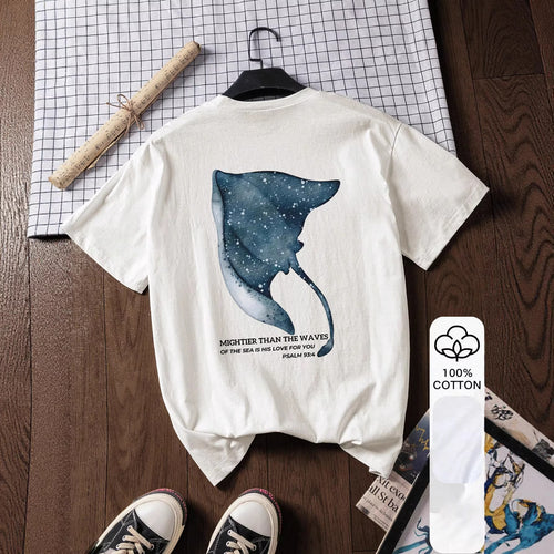 Damen T-Shirt mit kreativem Motiv und inspirierendem Schriftzug R&B