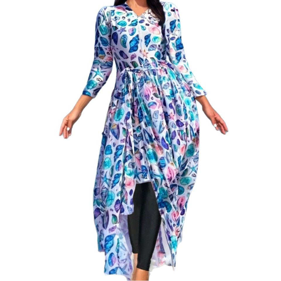 Damen Strandkleid mit asymmetrischem Schnitt R&B