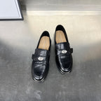 Damen Luxus-Leder Mokassins mit modischem Schmuckdetail R&B