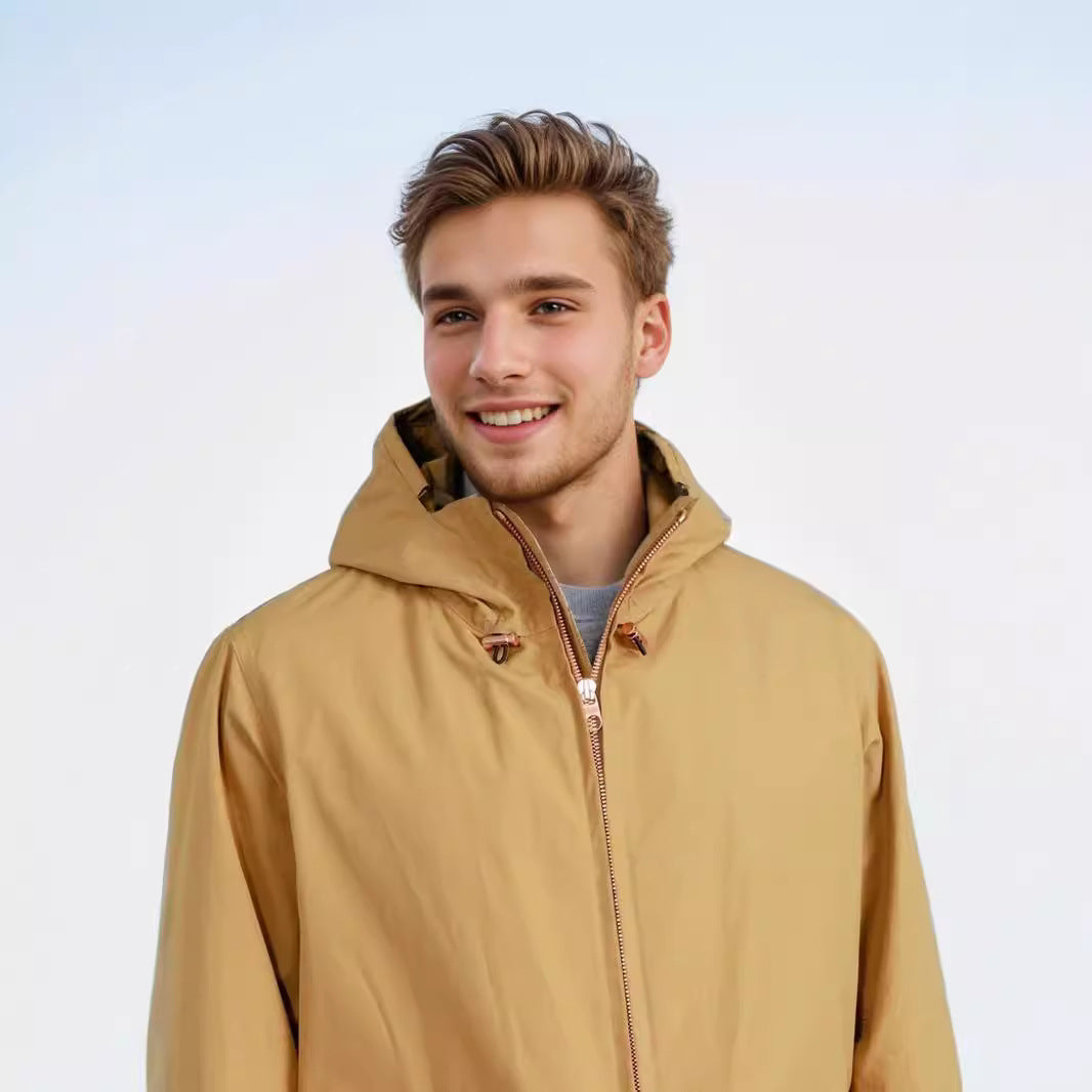 Herren Outdoormantel mit abnehmbarer Kapuze R&B
