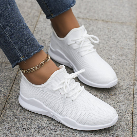 Damen Leichte Sneakers mit atmungsaktivem Obermaterial und elastischer Schnürung R&B