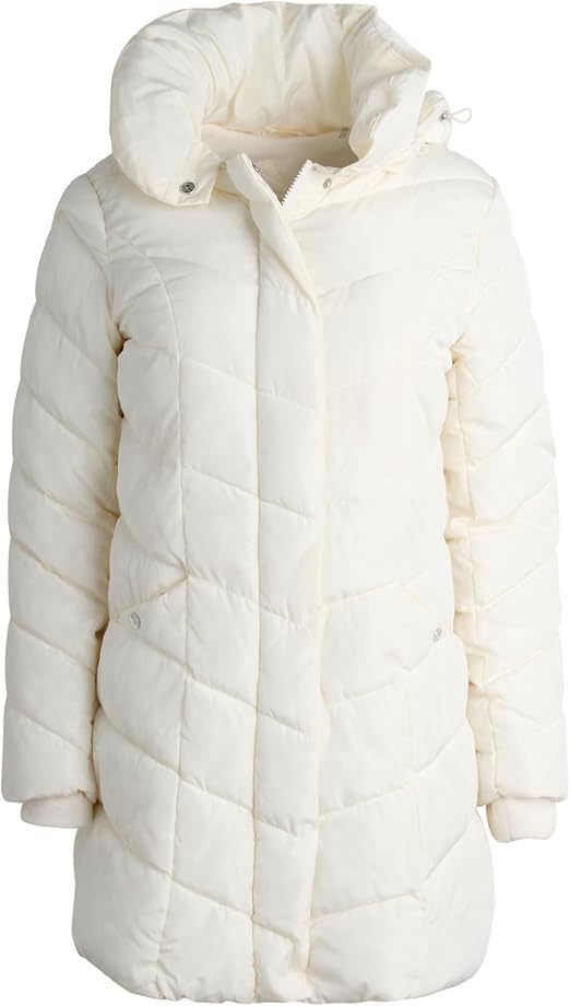 Damen Langer gesteppter Winterparka mit hochgeschlossenem Kragen R&B
